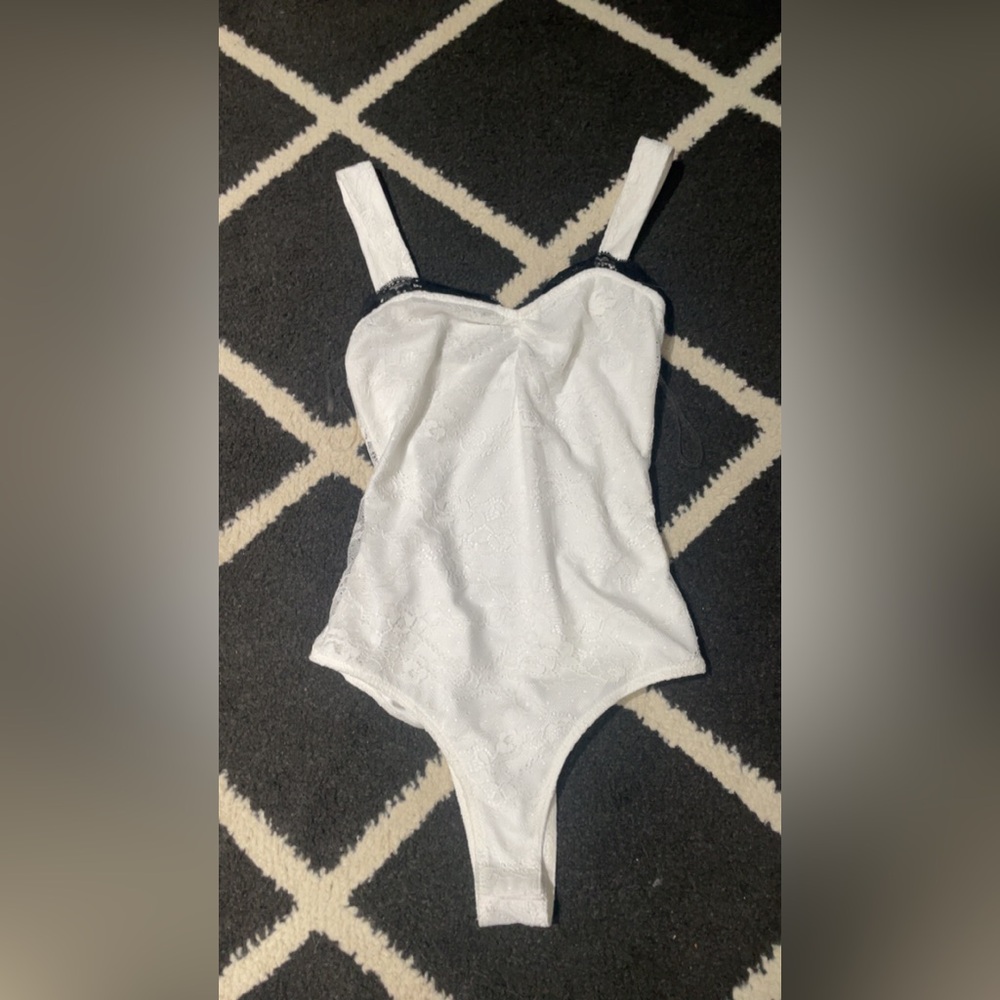 Princess Polly Black and White Lace Bodysuit